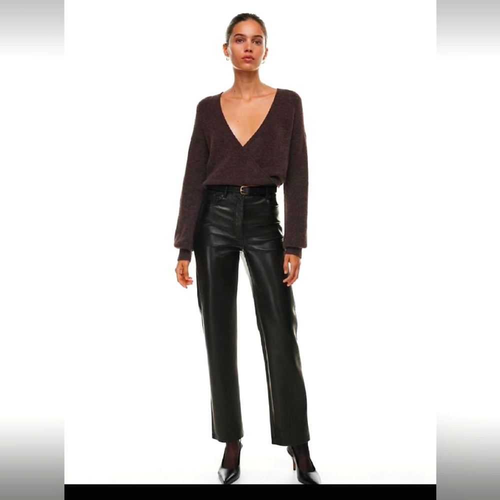 Aritzia Wilfred The Melina Leather Pants Size 4